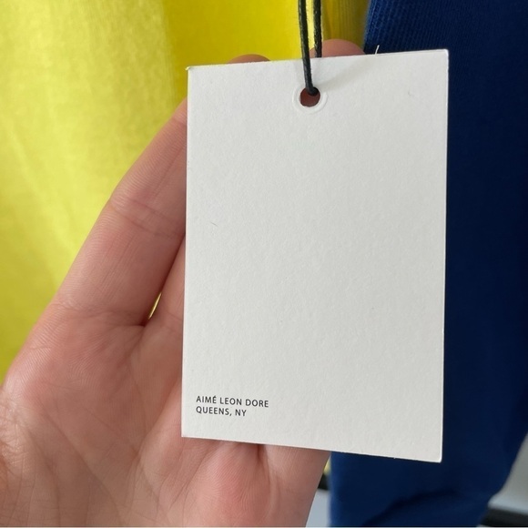 [XS] NWT Aime Leon Dore Shirt Yellow, Red & Blue Long Sleeve 100% Cotton Shirt - Picture 12 of 15